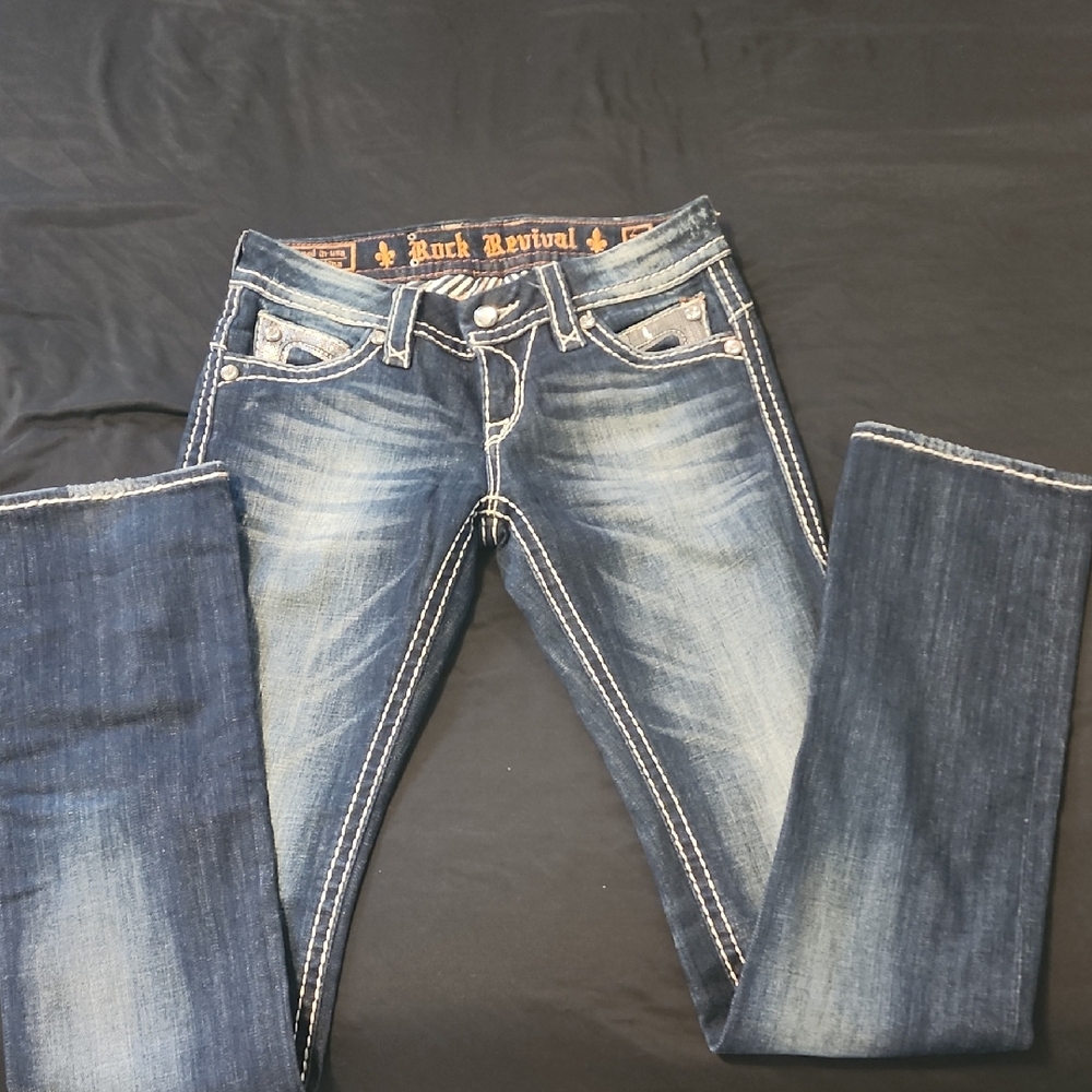 Rock Revival Women's Dark Blue Straight Jeans